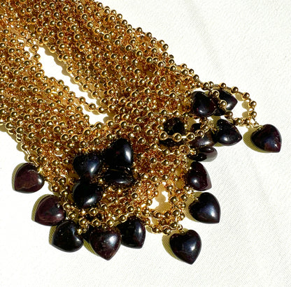 GARNET BALL 4MM CHAIN-siren, popularity, energy, romance