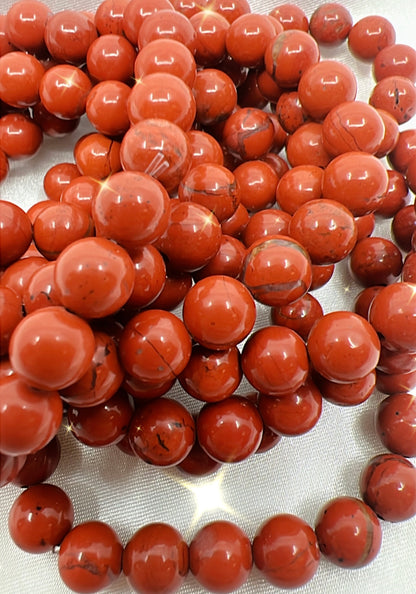 RED JASPER BRACELET- relief from being overwhelmed, stamina/motivation, trauma healing, improve blood flow