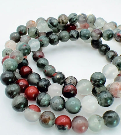 BLOODSTONE BRACELET- alignment, good fortune, intuition, reduces irritability, aggressiveness and impatience