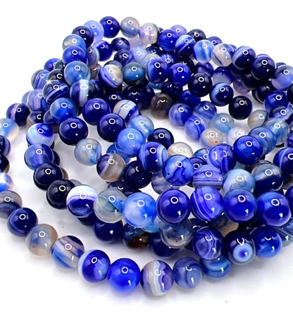 BLUE ONYX BRACELET- Stress relief, release of bad habits, peace, joy