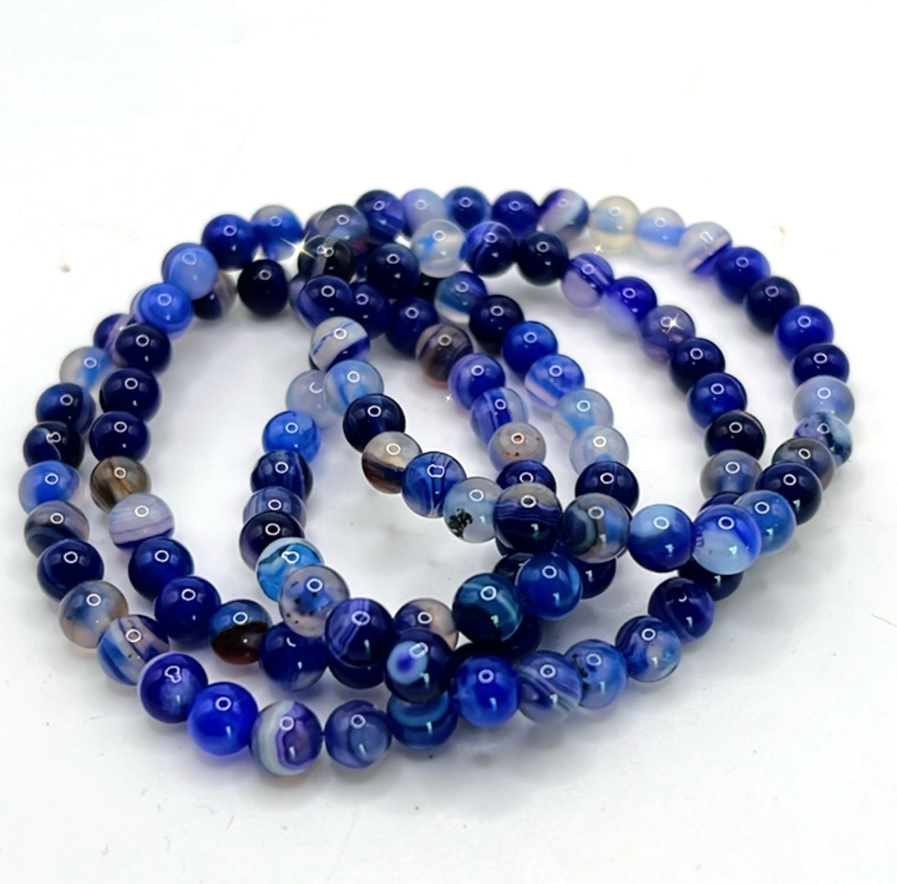 BLUE ONYX BRACELET- Stress relief, release of bad habits, peace, joy