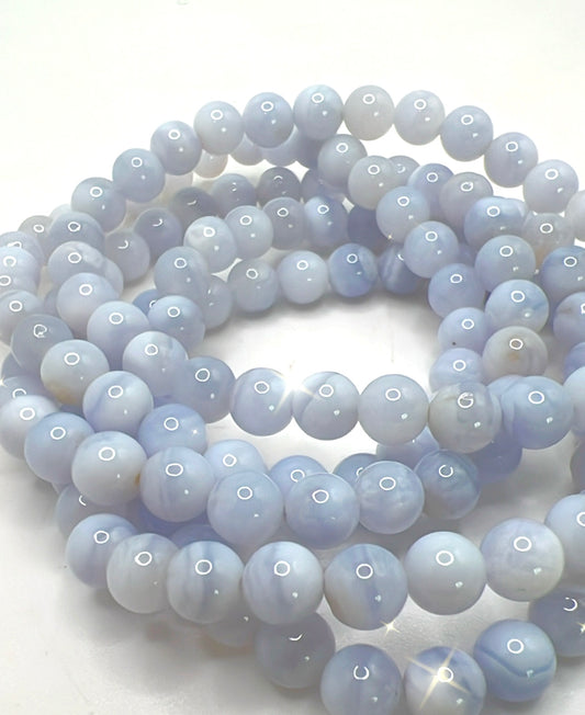 BLUE LACE AGATE BRACELET- harmony, hope, soothing