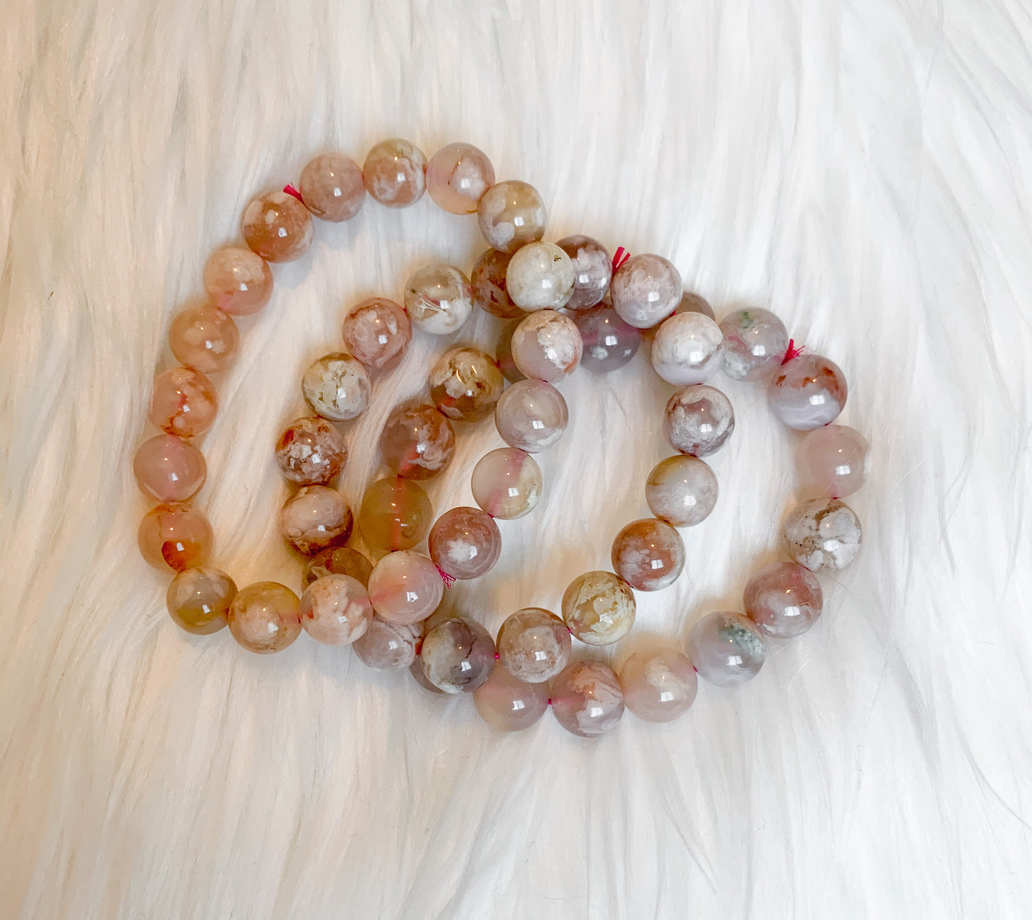 FLOWER AGATE BRACELET - release muscle tension, emotional support, headache relief