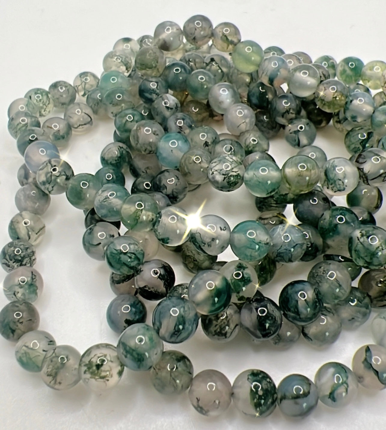 MOSS AGATE BRACELET- success, prosperity, abundance, attracting a mate
