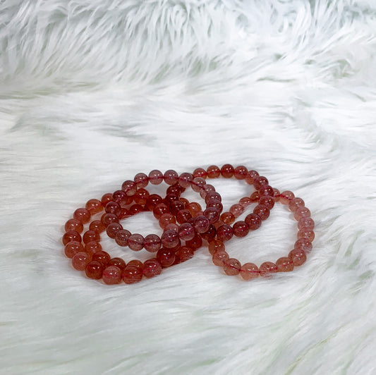 STRAWBERRY QUARTZ BRACELET- love, healing, Grief/loss, PTSD, fertility, increase libido