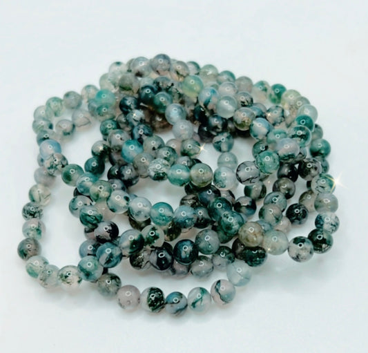 MOSS AGATE BRACELET- success, prosperity, abundance, attracting a mate