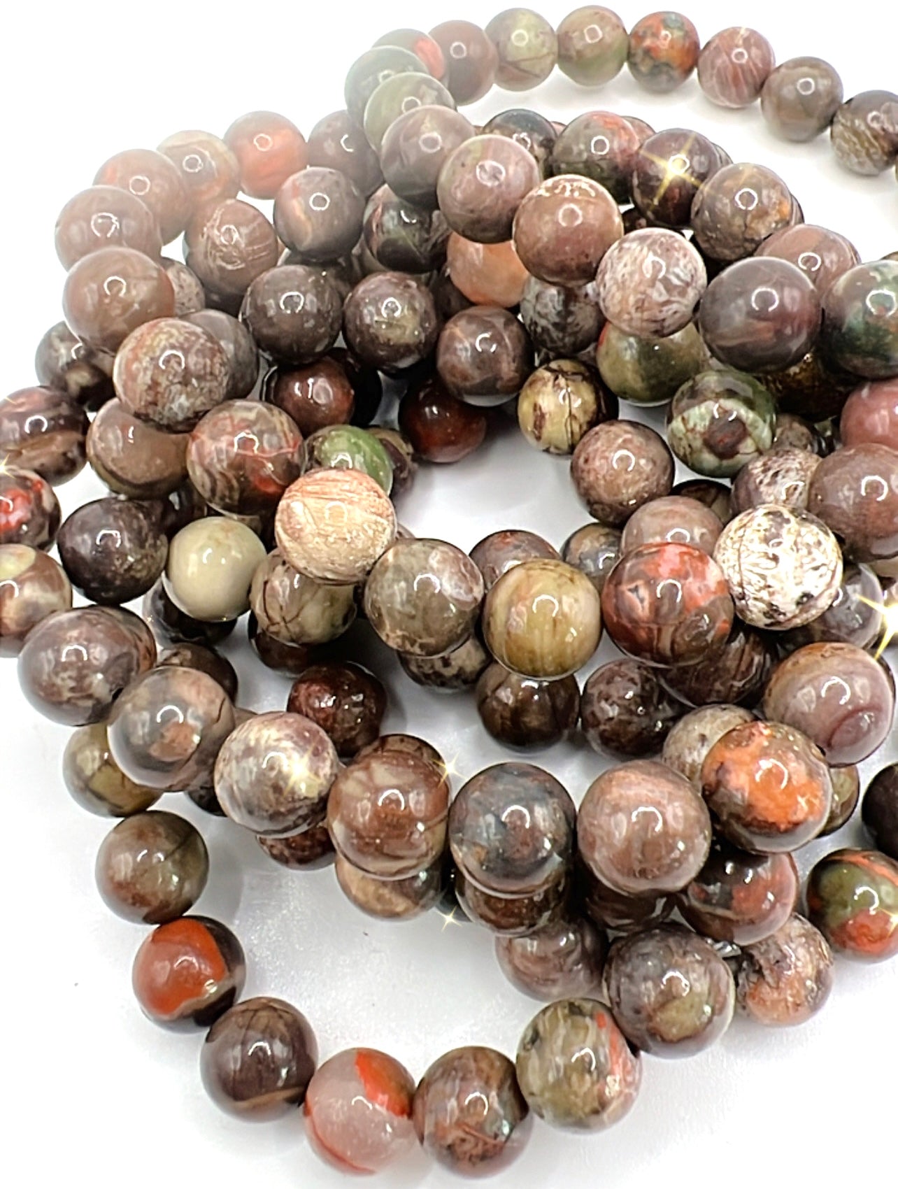 RAINFOREST JASPER BRACELET- self esteem, remove procrastination, manifest dreams